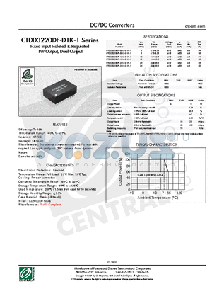 CTDD3220DF-1215-D1K-1 datasheet - DC/DC Converters