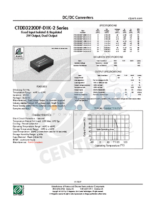 CTDD3220DF-1215-D1K-2 datasheet - DC/DC Converters
