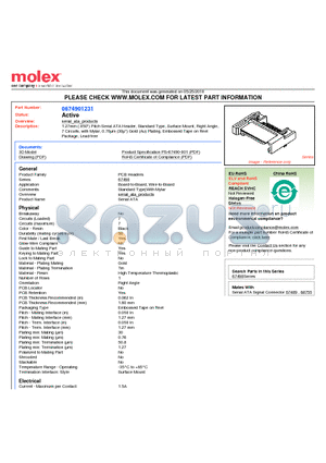 67490-1231 datasheet - 1.27mm (.050