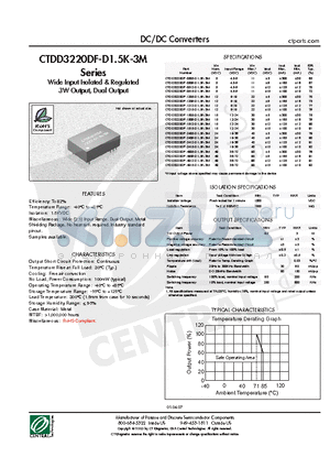 CTDD3220DF-1509-D1.5K-3M datasheet - DC/DC Converters
