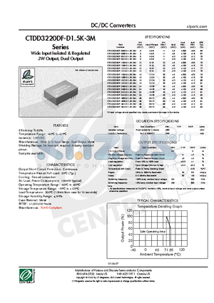 CTDD3220DF-1515-D1.5K-3M datasheet - DC/DC Converters