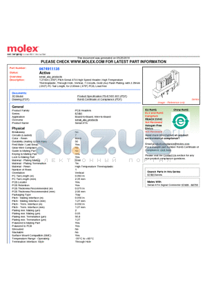 67491-1135 datasheet - 1.27mm (.050