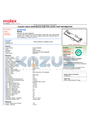 67492-1822 datasheet - 1.27mm (.050