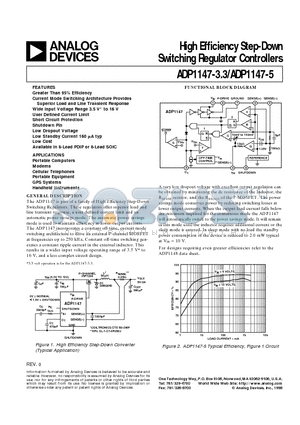 ADP1147AN-33 datasheet - High Efficiency Step-Down Switching Regulator Controllers