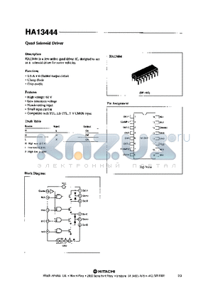 HA13444 datasheet - QUAD SOLENOID DRIVER