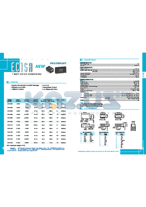 EC1SA01N datasheet - 1 WATT DC-DC CONVERTERS