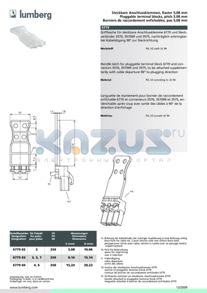 677904 datasheet - Steckbare Anschlussklemmen, Raster 5,08 mm