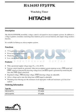 HA16103 datasheet - Watchdog Timer