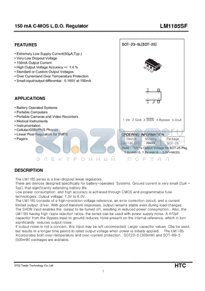 HA15 datasheet - 150 mA C-MOS L.D.O. Regulator