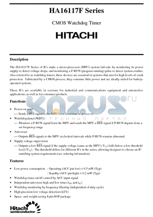 HA16117FPAJ datasheet - CMOS Watchdog Timer