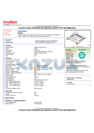 67955-8001 datasheet - 2.50mm (.098