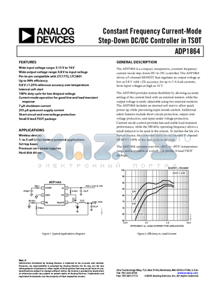 ADP1864 datasheet - Constant Frequency Current-Mode Step-Down DC/DC Controller in TSOT