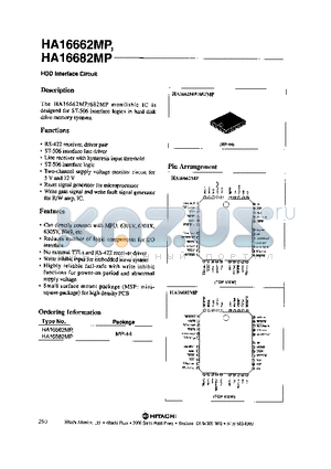 HA16682MP datasheet - HDD Interface Circuit