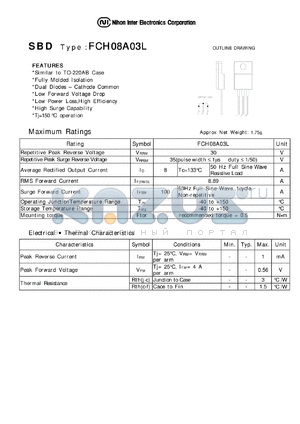 FCH08A03L datasheet - Schottky Barrier Diode