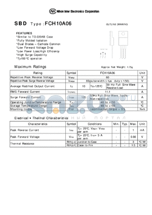 FCH10A06 datasheet - Schottky Barrier Diode