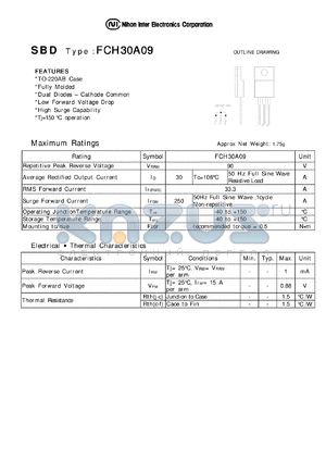 FCH30A09 datasheet - Schottky Barrier Diode