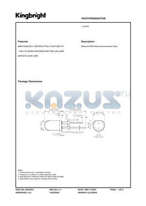 L-51P3C datasheet - Made with NPN silicon phototransistor chips