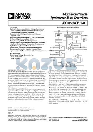 ADP3178JR datasheet - 4-Bit Programmable Synchronous Buck Controllers