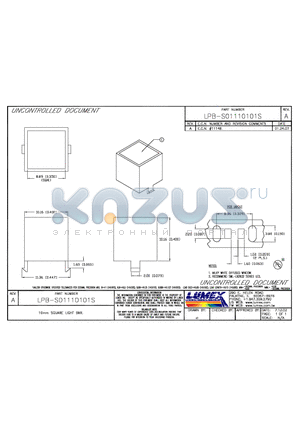 LPB-S01110101S datasheet - 10mm SQUARE LIGHT BAR