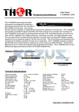 L-BAND-RX datasheet - Typical L-BAND-Rx/Tx Application