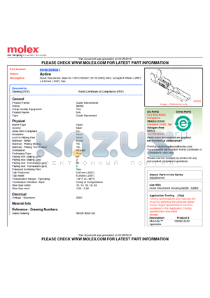 94030-408X-SD datasheet - Quick Disconnect, Male for 1.00-2.50mmb (10-18 AWG) Wire, Accepts 6.35mm (.250