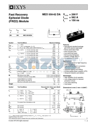 L011 datasheet - Fast Recovery Epitaxial Diode (FRED) Module