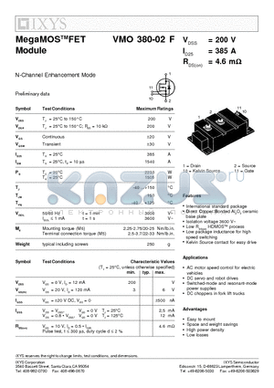 L034 datasheet - MegaMOSTMFET Module