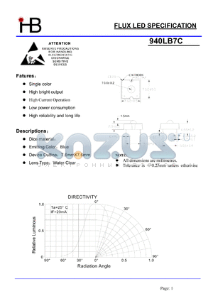 940LB7C datasheet - FLUX LED