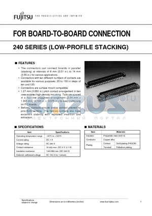 FCN-244F120-G/0 datasheet - FOR BOARD-TO-BOARD CONNECTION