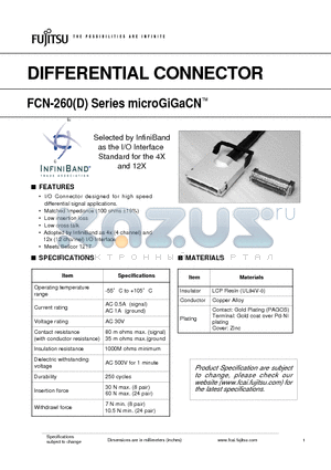 FCN-264D datasheet - DIFFERENTIAL CONNECTOR