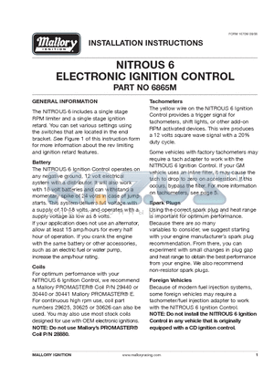 6865M datasheet - ELECTRONIC IGNITION CONTROL