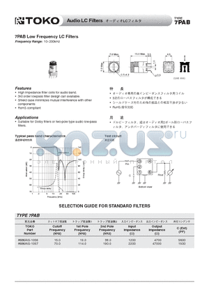 686AIS-1057 datasheet - Audio LC Filters