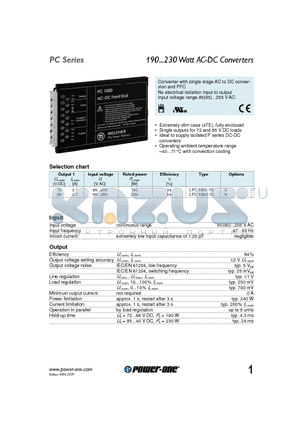 LPC1902-7D datasheet - 190...230 Watt AC-DC Converters