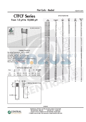 CTFCF-251K datasheet - Flat Coils - Radial