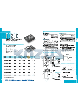 EC2SC-24S05 datasheet - 14.4 TO 25 WATT WIDE INPUT DC-DC CONVERTERS SINGLE OUTPUT