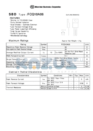 FCQ10A06 datasheet - Schottky Barrier Diode