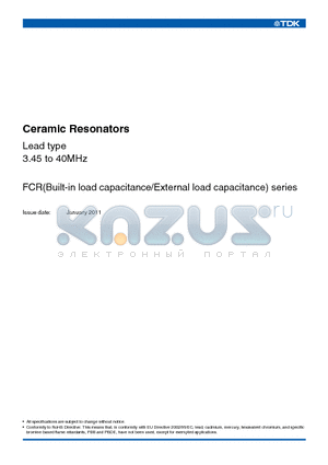 FCR8.0MC5T datasheet - FCR(Built-in load capacitance/External load capacitance) series