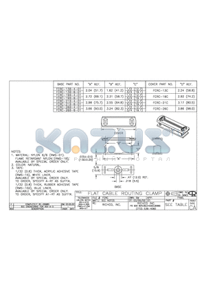 FCRC-19B-6-01 datasheet - FLAT CABLE ROUTING CLAMP