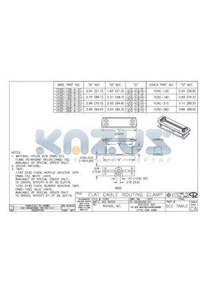 FCRC-26B-4-01 datasheet - FLAT CABLE ROUTING CLAMP