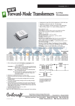 FCT1-120D3SL datasheet - Forward-Mode Transformers