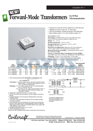 FCT1-240D3SL datasheet - Forward-Mode Transformers