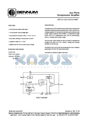 GB512 datasheet - Low Parts Compression Amplifier