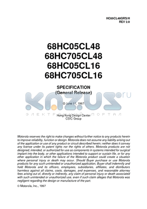 68HC705CL48 datasheet - SPECIFICATION (General Release)