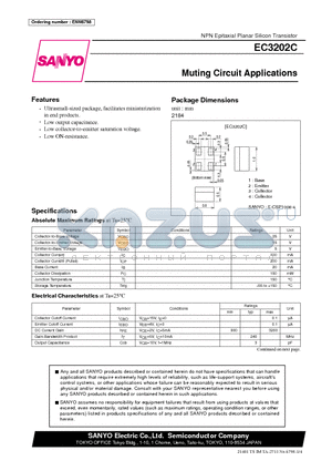 EC3202C datasheet - Muting Circuit Applications