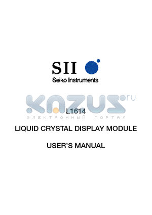 L1614 datasheet - LIQUID CRYSTAL DISPLAY MODULE