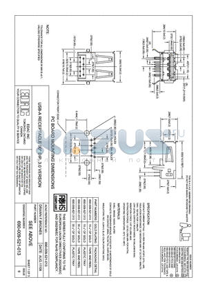 690-009-521-013 datasheet - USB-A RECEPTACLE 90 DIP, 3.0 VERSION