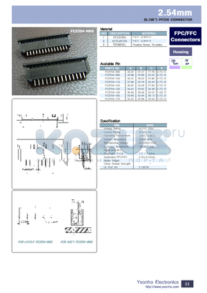 FCZ254-13S datasheet - PITCH CONNECTOR