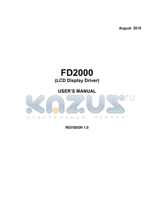 FD2000 datasheet - LCD Display Driver