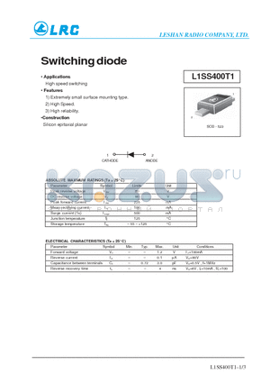 L1SS400T1 datasheet - Switching diode