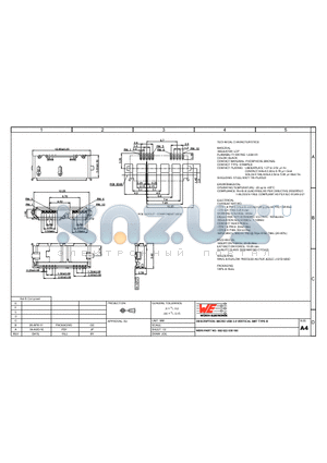 692622030100 datasheet - MICRO USB 3.0 VERTICAL SMT TYPE B